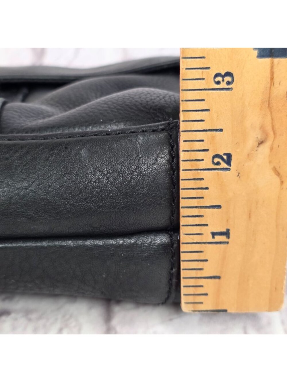 Vintage Fossil Crossbody Purse Womens Side Bag Satchel Black Pebbled Leather - Picture 10 of 12